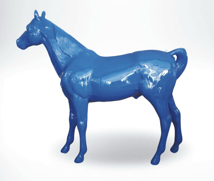 niebieska figura konia