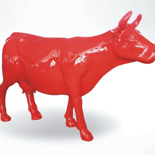 figura krowa gładka czerwona