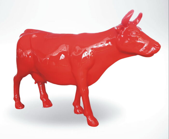 figura krowa gładka czerwona