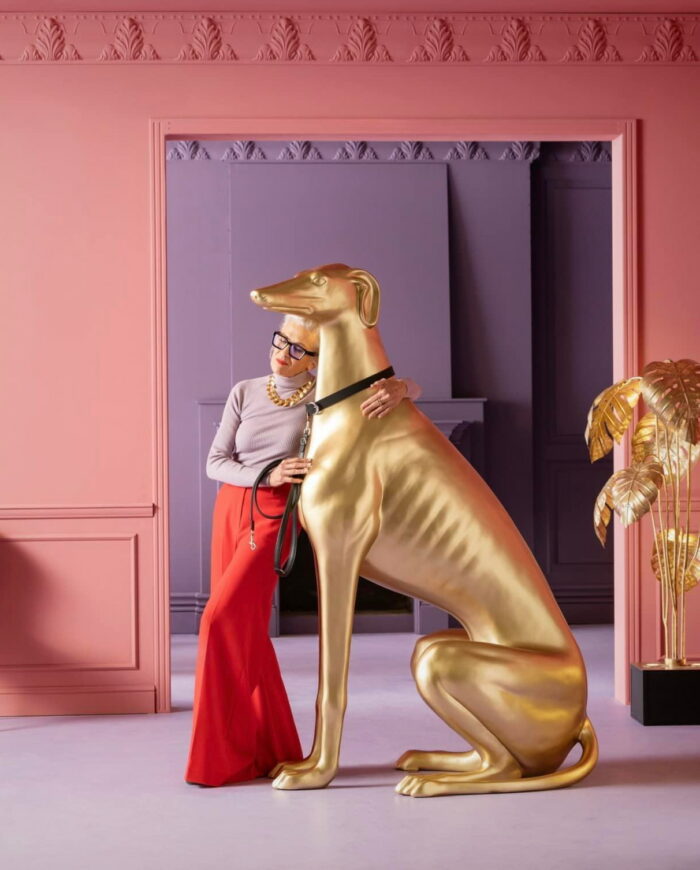 Greyhound large fiberglass statue