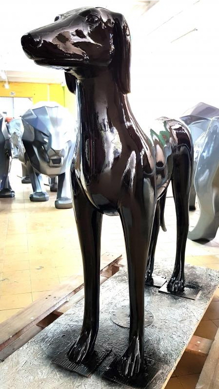 Fiberglass Greyhound decoration figure black
