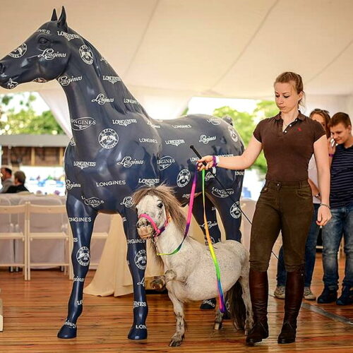 3D figura jednokolorowy koń naturalnej wielkości