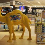 wielbłąd reklamowy w centrum handlowym