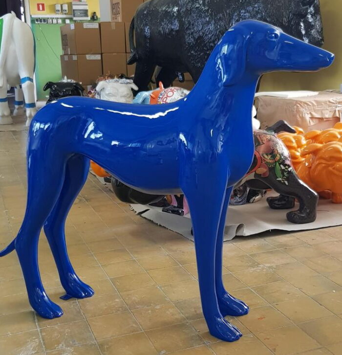figura greyhound niebieski