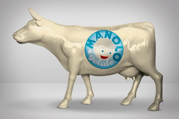 krowa gładka reklamowa z logo