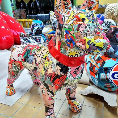 Decorative popart figure Statue Bull Terrier 3DFORMeu