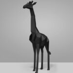 giraffe black mat statue (1)