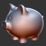 świnka skarbonka - model 3d