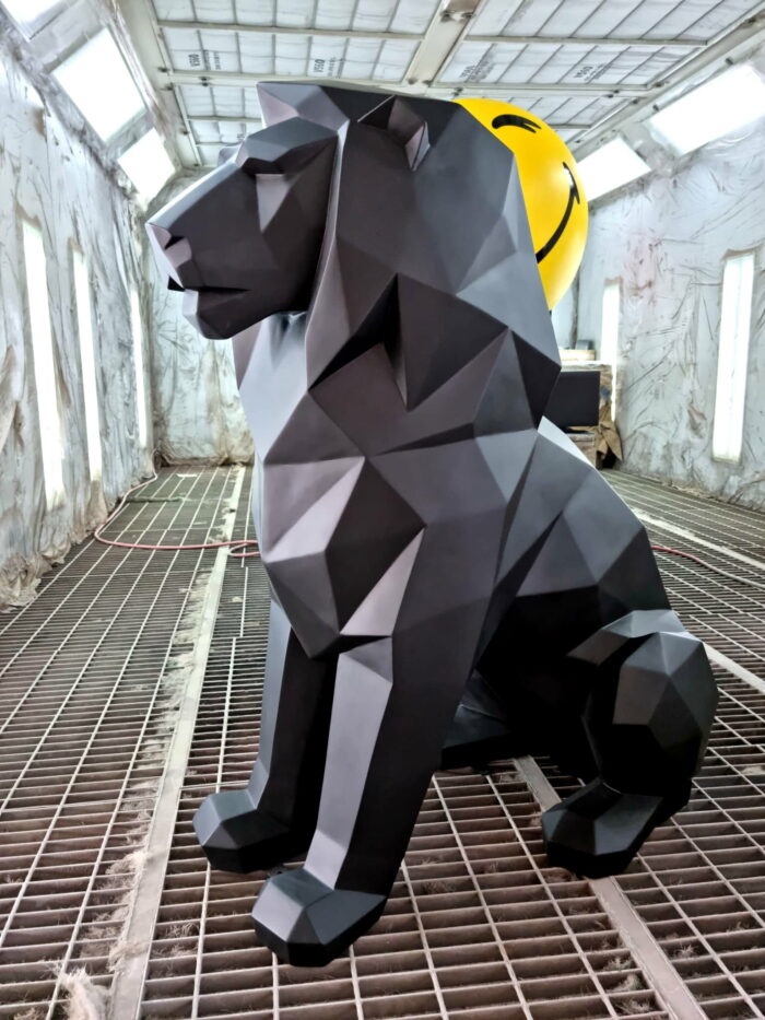 Geometric lion sculpture 3dform 1a